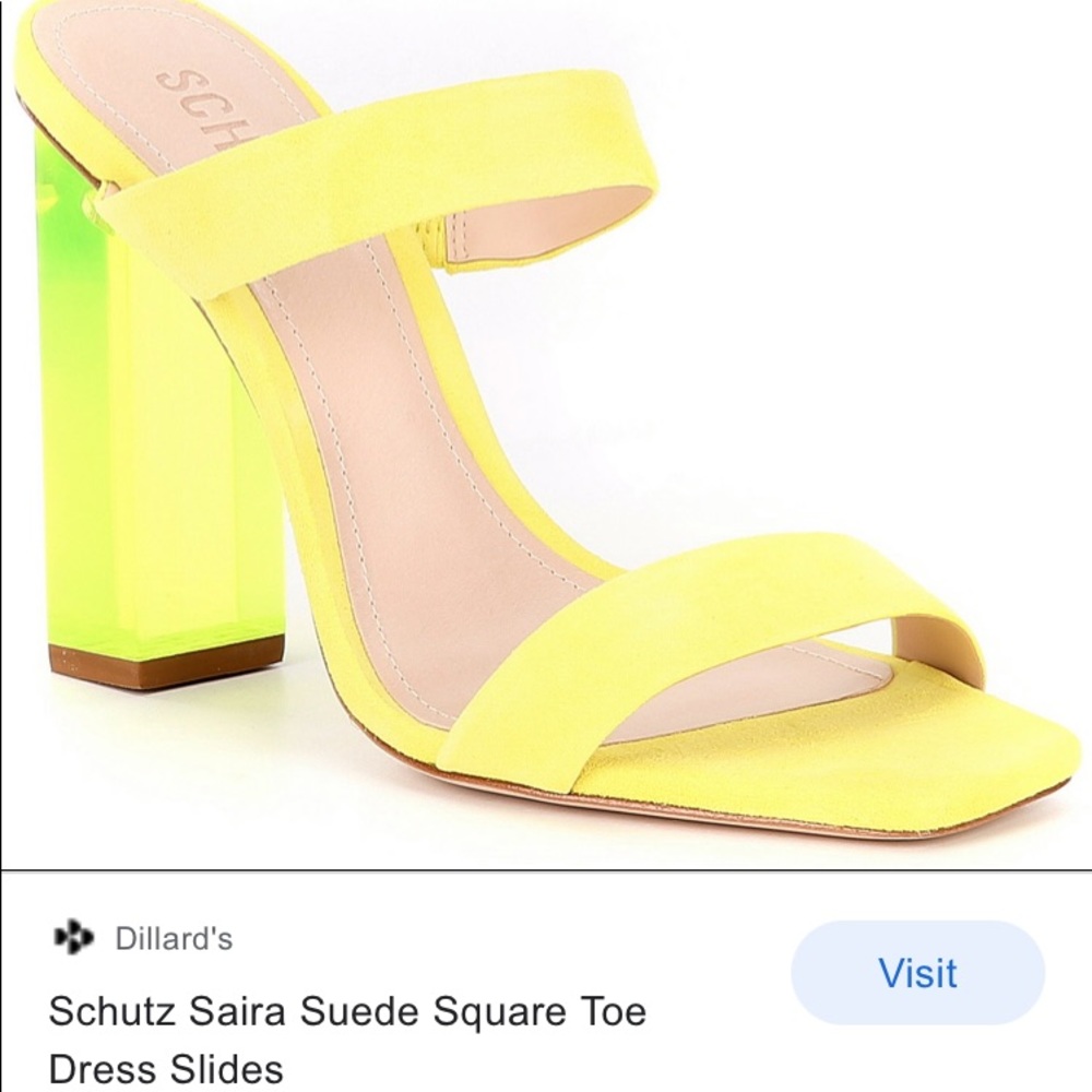 Schutz lemon suede sandals